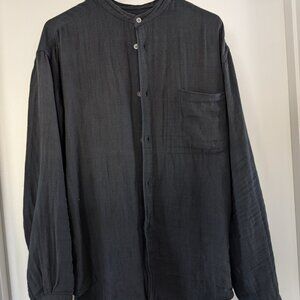 Ecole de Pensee shirt blouse mens collarless